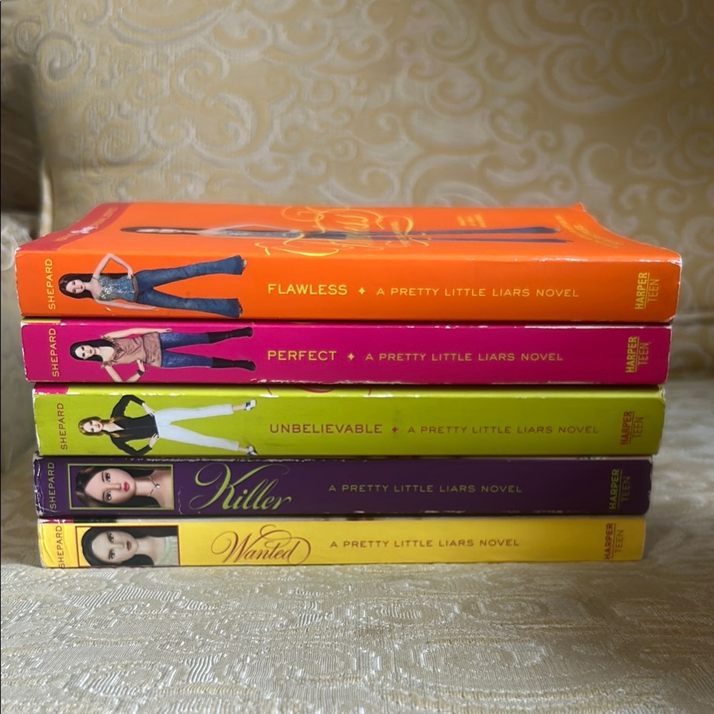 Orange and Green Accents Coffee Table Books